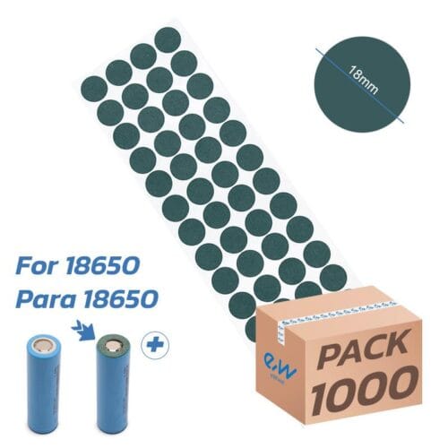 Discos aislantes para baterías 18650 pack 1000